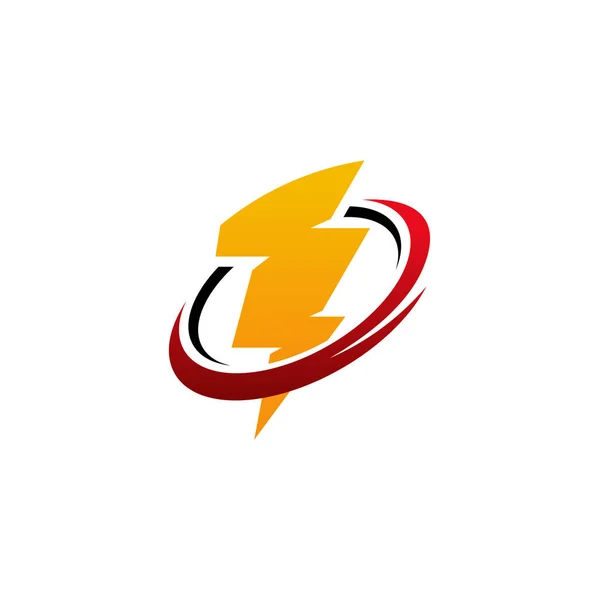 Εικονικό λογότυπο ηλεκτρικής ενέργειας σχεδιάζει πρότυπο, Thunder Flash πρότυπο πρότυπο διάνυσμα — Διανυσματικό Αρχείο
