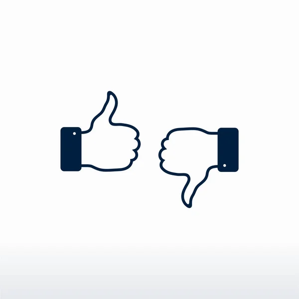 Thumbs up and thumbs down. Vector, Like and Dislike Icon vector — Stock vektor