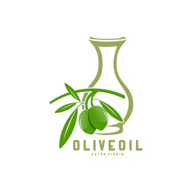 Modern Olive Oil Logo Template Design Vector, Olive Oil Emblem Design Concept