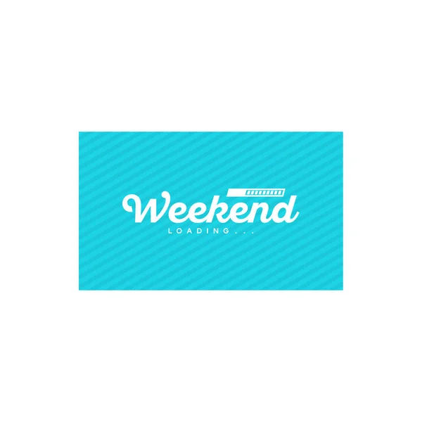 Eenvoudig Weekend Load wallpaper, wenskaart en banner vector illustratie — Stockvector