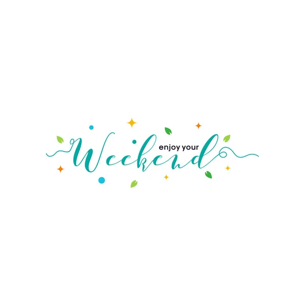 Simple Weekend Loading wallpaper, greeting card and banner vector illustration — Stok Vektör