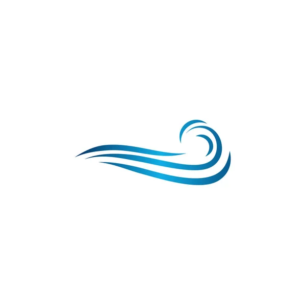 Symbol fali wodnej i ikona Logo projektuje wektor szablonu — Wektor stockowy