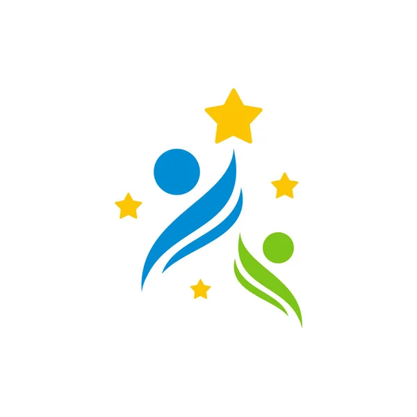 Child Dream logo designs concept vector, Star Group logo designs, Sham Child logo — 스톡 벡터