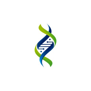 DNA logosu, gen logosu şablonu dizayn eder