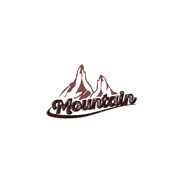 Conceptions abstraites de logo de montagne, conceptions de logo de randonnée — Image vectorielle