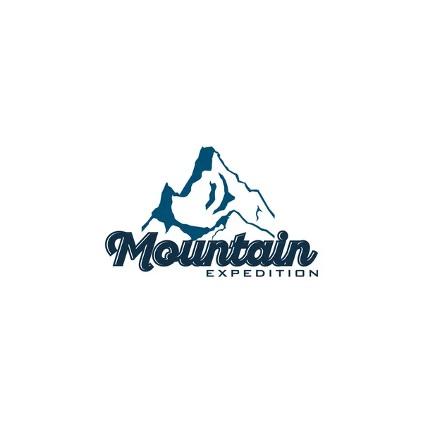 Conceptions abstraites de logo de montagne, conceptions de logo de randonnée — Image vectorielle