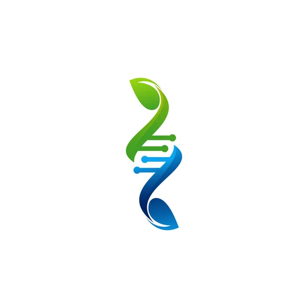 Logo de ADN, plantilla de diseños de logotipo de gen — Vector de stock