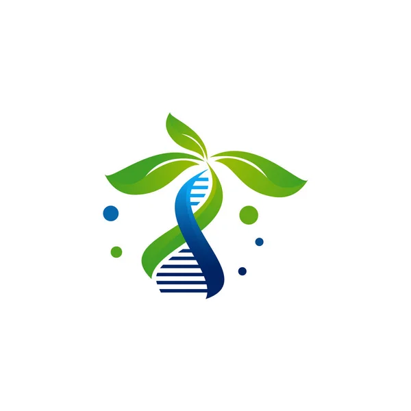 DNA logo, gen logo ontwerpt sjabloon — Stockvector