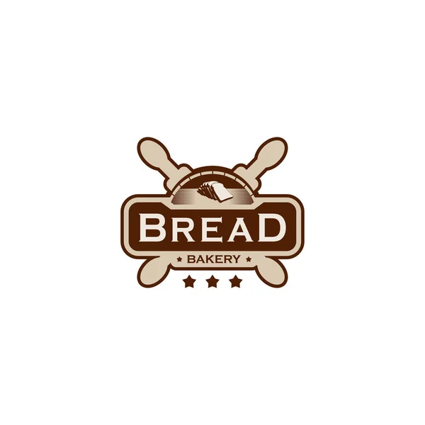 Desenhos de emblema do logotipo da padaria vintage, logotipo do pão projeta a ilustração do vetor do emblema — Vetor de Stock