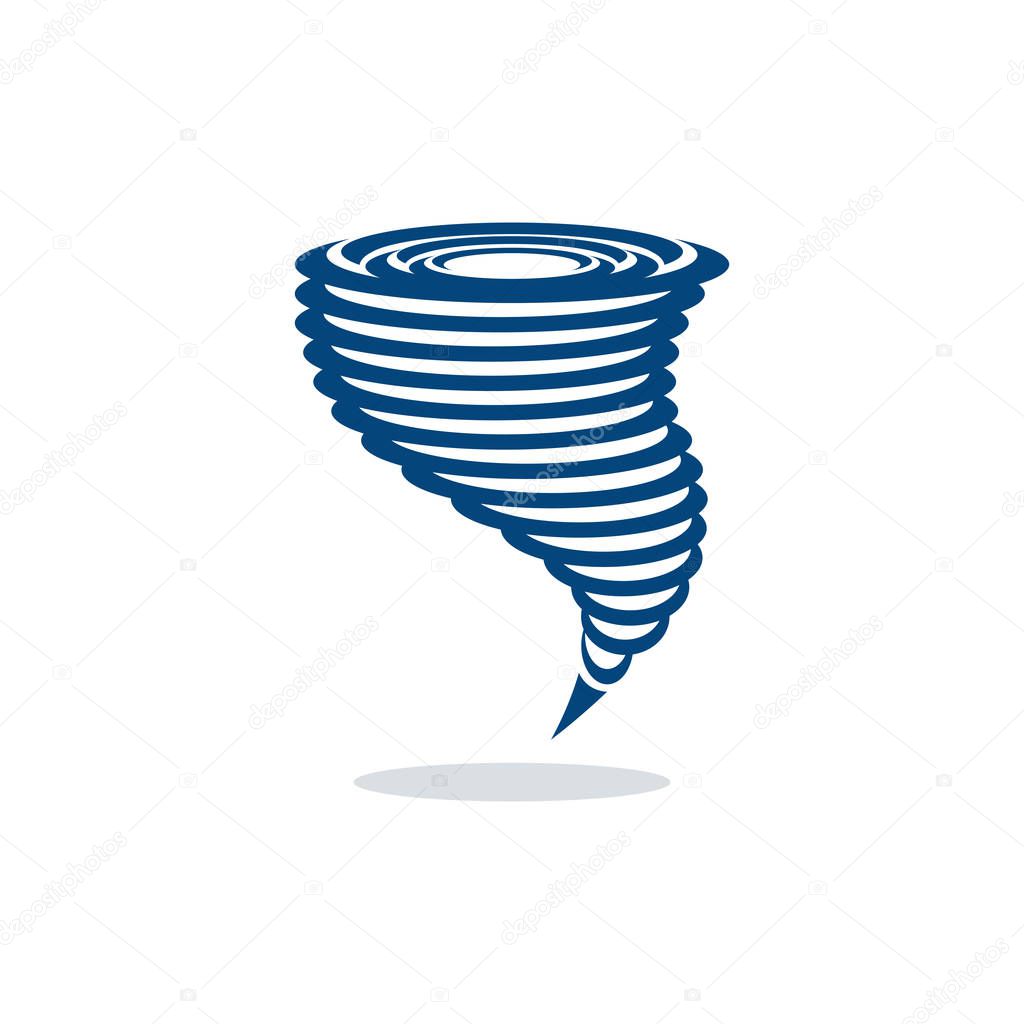 Tornado logo symbol isolated, Typhoon vector illustration