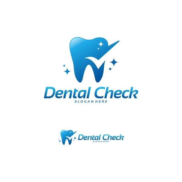 Koncepcja logo Dental Check, Wektor logo Health Dental — Wektor stockowy