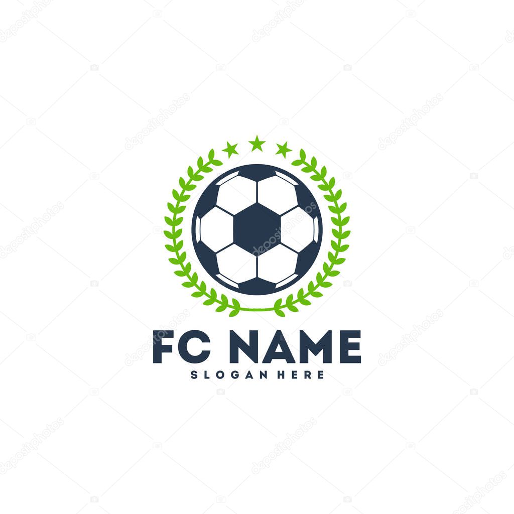 Simple Soccer Football Badge logo designs, Soccer Emblem logo template vector illustration