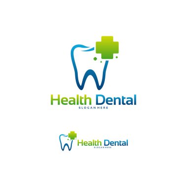 Sağlık Diş Logosu konsept vektörü, Diş Kliniği logosu şablonu tasarımları