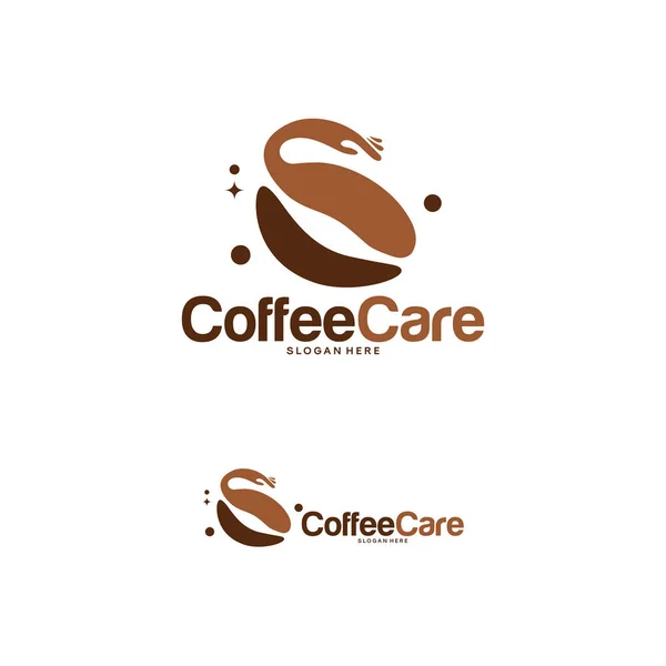 커피 관리 로고 디자인 컨셉트 벡터, 관리 로고 디자인 템플릿 — 스톡 벡터
