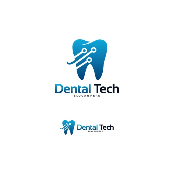 Дизайн логотипа Dental Technology вектор концепции, шаблон логотипа Dental — стоковый вектор