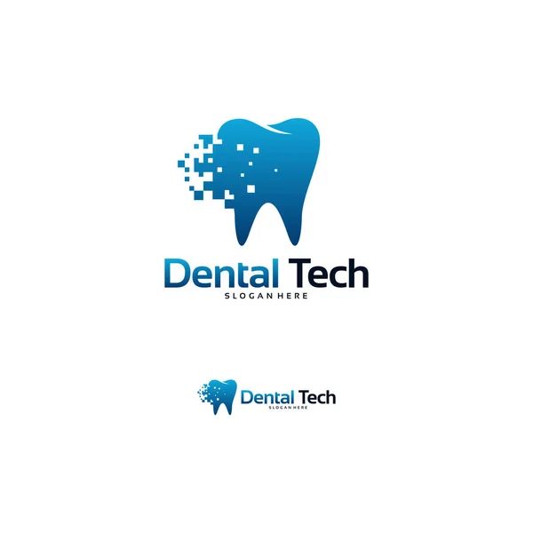 Dental Technology 로고 디자인 컨셉트 벡터 , Dental 로고 디자인 템플릿 — 스톡 벡터