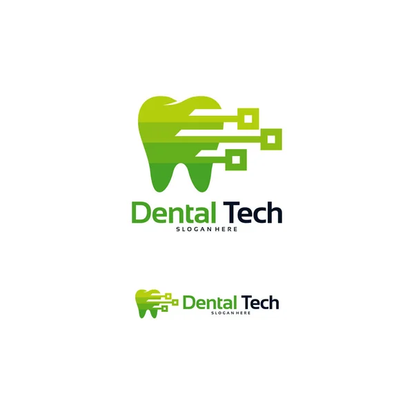 Дизайн логотипа Dental Technology вектор концепции, шаблон логотипа Dental — стоковый вектор