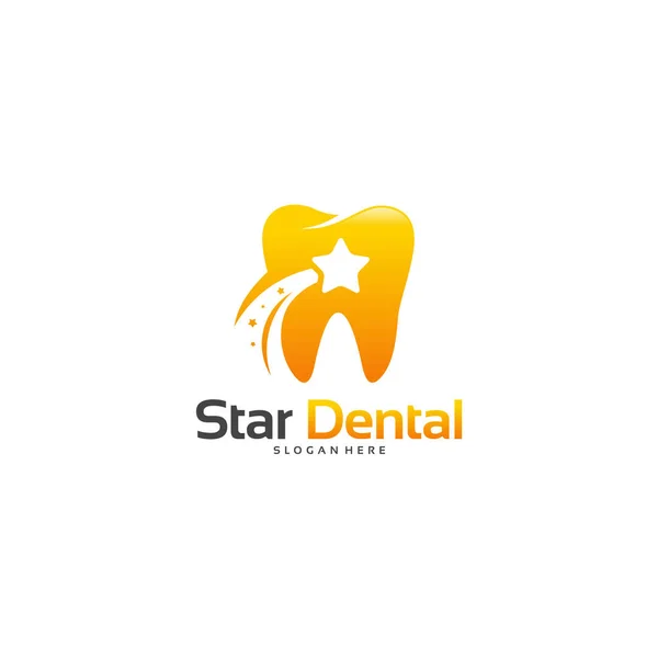 Star Dental logo projeta vetor conceito, Shine Dental logo vetor modelo — Vetor de Stock