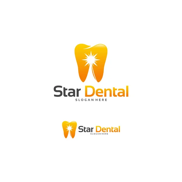 Star Dental logó tervez koncepció vektor, Shine Dental logó sablon vektor — Stock Vector