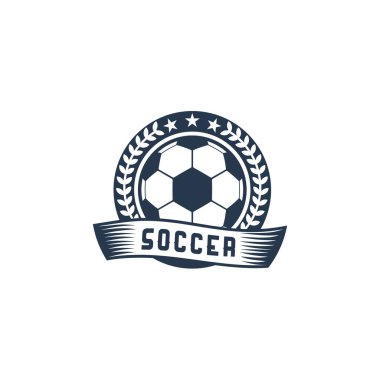 Kalkan logo tasarımlı futbol rozeti, Modern Futbol Rozeti logo şablonu