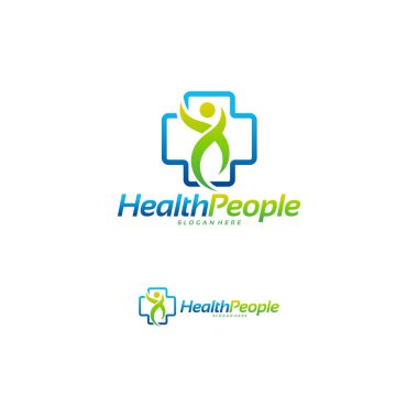 Health People logo designs concept vector,