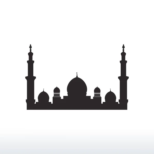 Mecset sziluett ikon logó sablon, mecset ikon vektor Illusztráció design sablon — Stock Vector