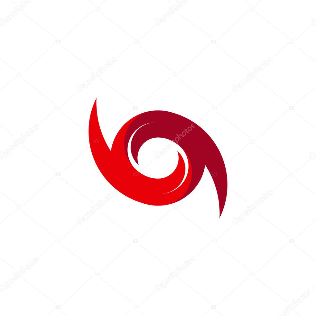 Tornado logo symbol isolated, Typhoon vector illustration