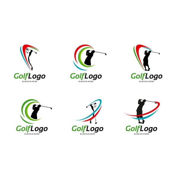 Λογότυπο του γκολφ σχεδιάζει διάνυσμα έννοια, Silhouette του Golf λογότυπο σχεδιάζει διανυσματική απεικόνιση — Διανυσματικό Αρχείο