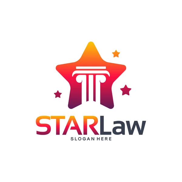 Логотип Star Law разрабатывает вектор концепции, шаблон логотипа Law Shiny — стоковый вектор