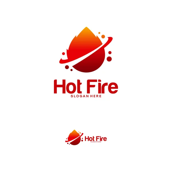 Moderní design loga Fire Flame, šablona loga Iconic Fire, ikona symbolu Logo — Stockový vektor