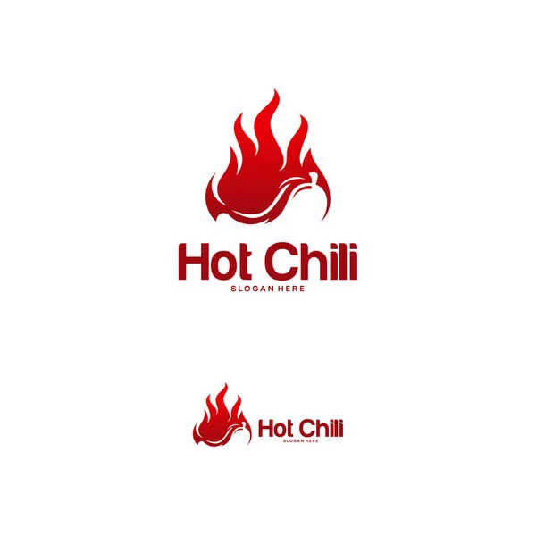 Modelo de design de logotipo moderno Chili, conceito de design de logotipo Hot Chili —  Vetores de Stock