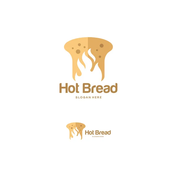 Hot Bread logo tasarımı konsepti, Pastane logosu vektör tasarımı — Stok Vektör