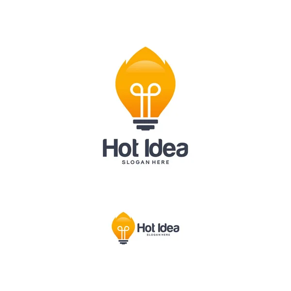 Spirit Inspire logó tervez koncepció, Hot Idea logó tervez, Bulb Idea logó szimbólum — Stock Vector