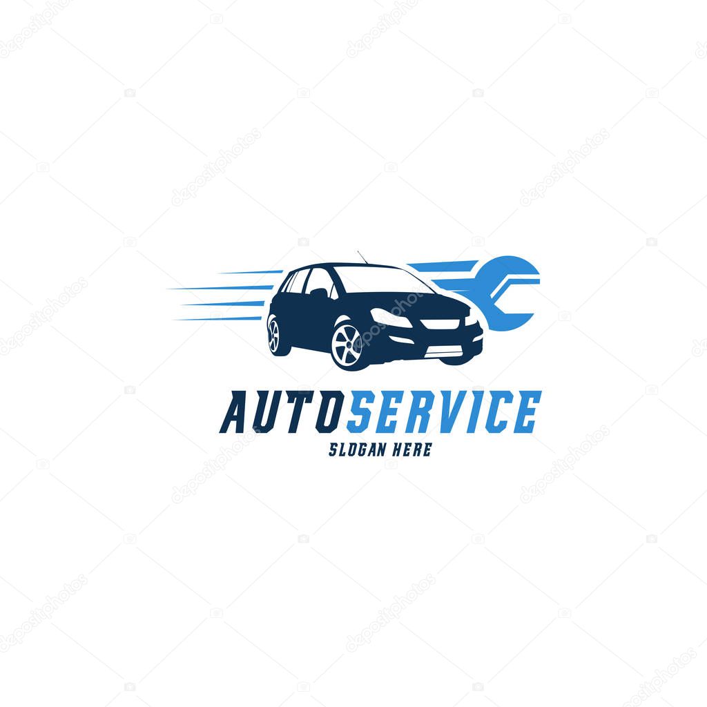 Racing Car logo designs vector, Automotive with racing Flag logo template