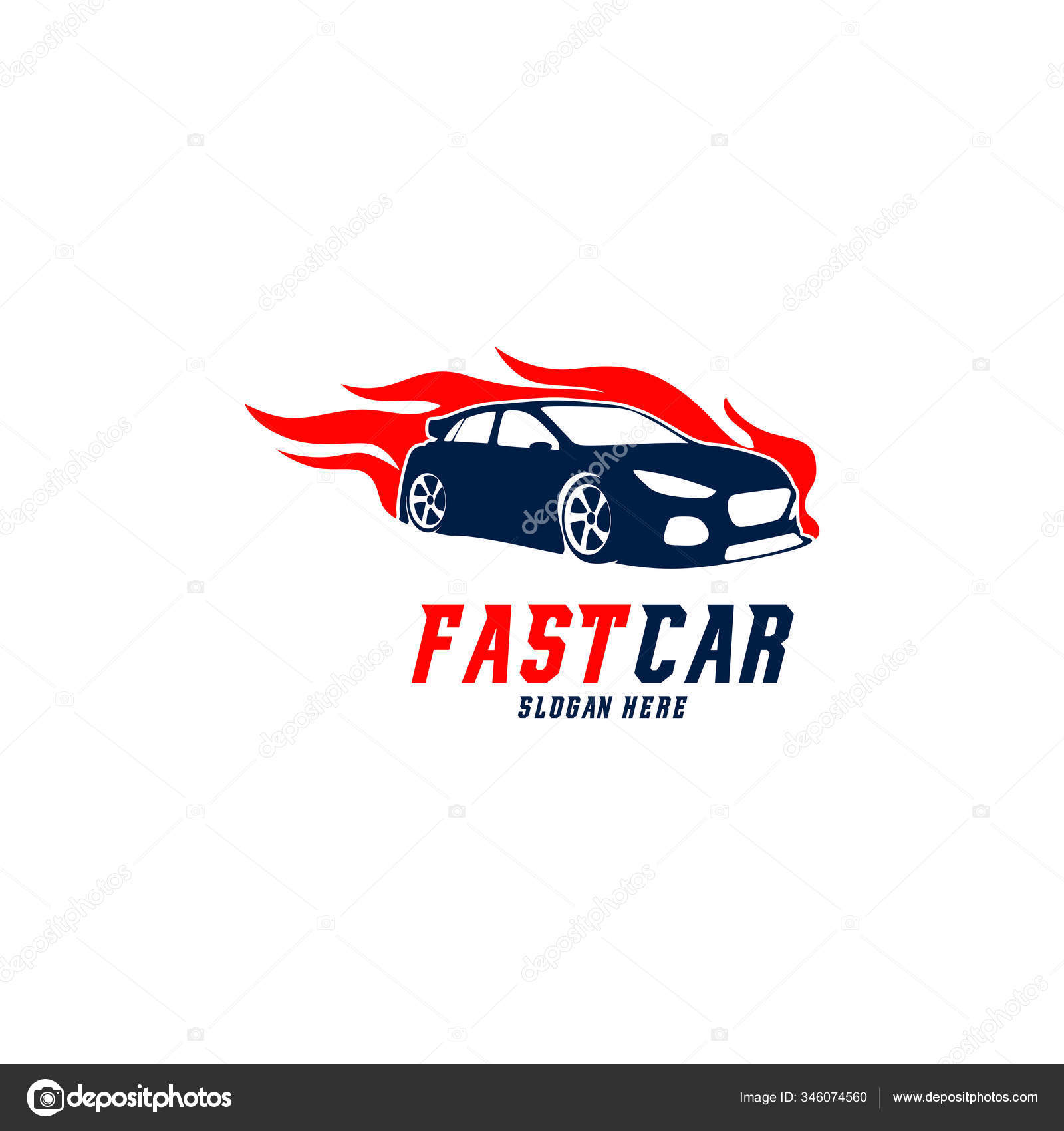 Logotipo do carro de corrida