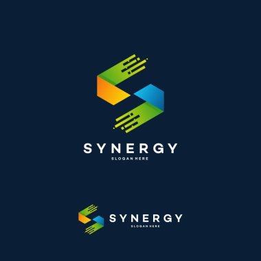 Modern S ilk Teknoloji logosu konsept vektörü, Hızlı Ekspres logo şablonu dizayn etti