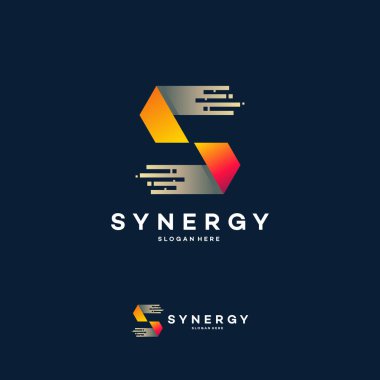 Modern S ilk Teknoloji logosu konsept vektörü, Hızlı Ekspres logo şablonu dizayn etti