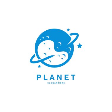 Gezegen logosu, iletişim vektörü, dünya çapında çizgi biçimi, logo simgesi simgesi dizayn ediyor