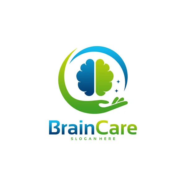 Vector Diseños Logotipo Brain Care Plantilla Diseños Logotipo Stress Service — Vector de stock