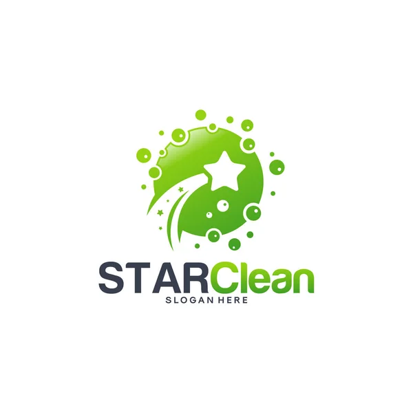 Star Clean Λογότυπο Σχεδιάζει Έννοια Star Laundry Λογότυπο Πρότυπο Διάνυσμα — Διανυσματικό Αρχείο