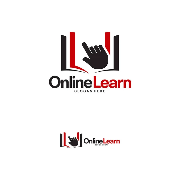 Online Bildung Logo Vorlage Pixel Buch Bildung Logo Vorlage Designs — Stockvektor