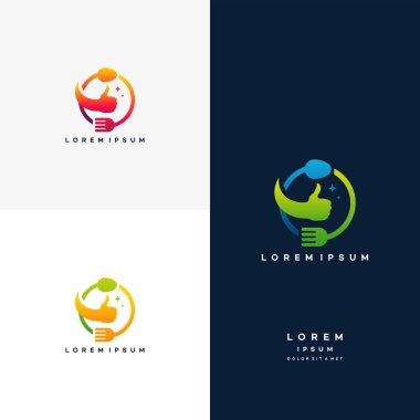 Gıda bakımı logosu konsept vektör dizayn eder, Yaratıcı Gıda Logosu tasarlar