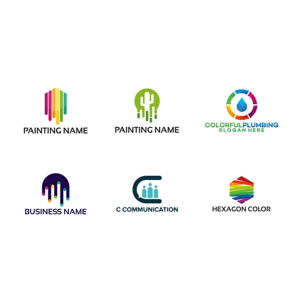 Logo boyama şablonu, Ev Boyama logosu, Ev Yenileme logosu