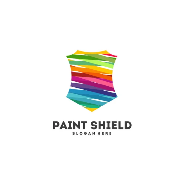 Logotipo Colorido Shield Projeta Vetores Conceito Modelo Logo Abstract Shield — Vetor de Stock