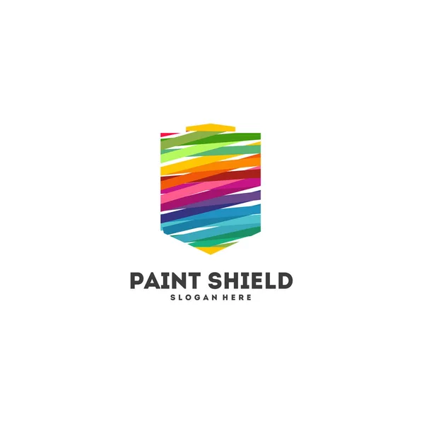 Logotipo Colorido Shield Projeta Vetores Conceito Modelo Logo Abstract Shield — Vetor de Stock