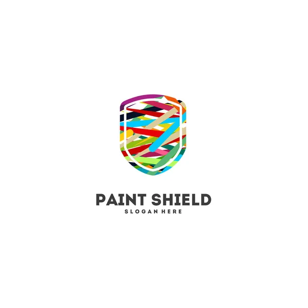 Logotipo Colorido Shield Projeta Vetores Conceito Modelo Logo Abstract Shield — Vetor de Stock
