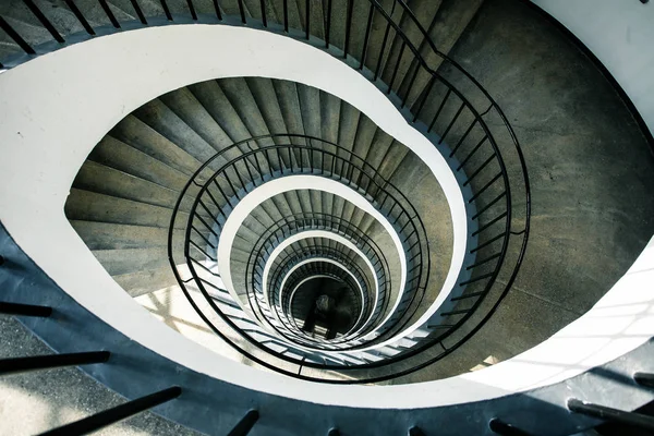 Spiral stairs from above — Stock Photo, Image
