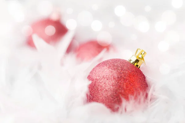 Red Christmas Baubles — Stock Photo, Image