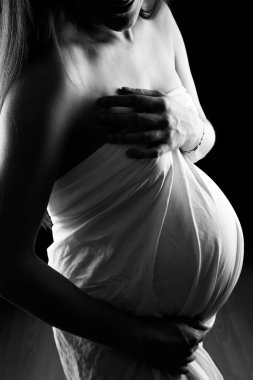 Hamile Kafkas kadın siluet