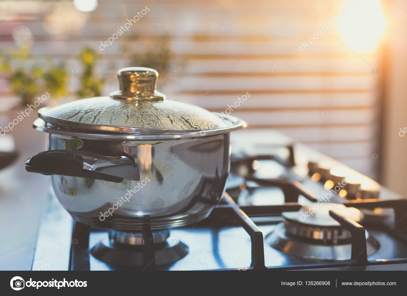 Cooking pot on the stove Stock Photo by ©eskaylim 118705498